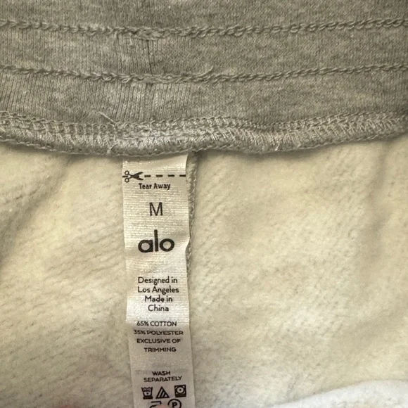 ALO Yoga Gray Women's Athletic Shorts - Picture 4 of 5
